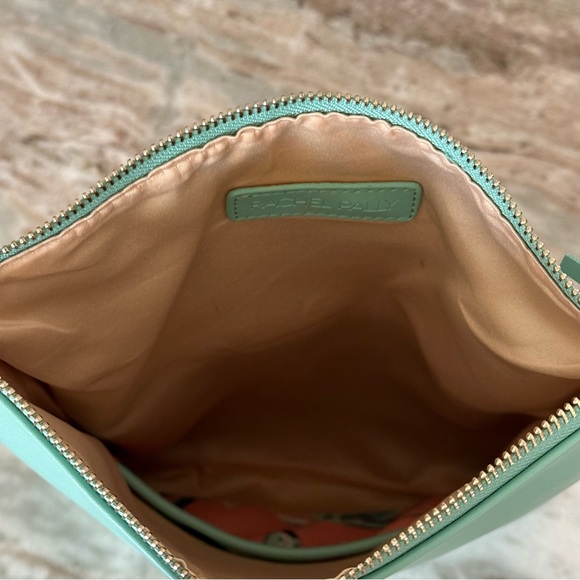 Tropical Print Clutch with Vegan Leather Mint Accents - Beach Vacation Bag - Picture 11 of 16